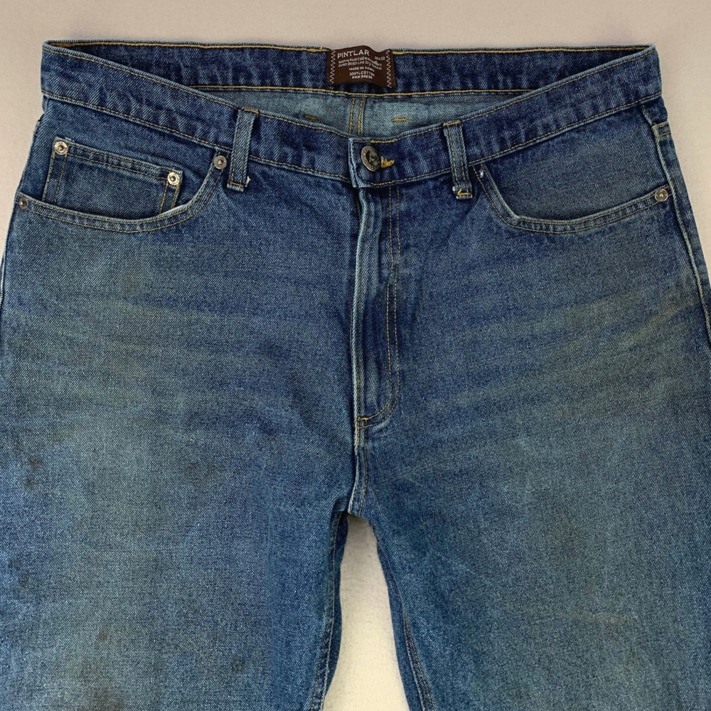 Pintlar Jeans Bootcut Mens 36x32 Blue Faded Retro Rodeo Faded Denim Y2K Coastal